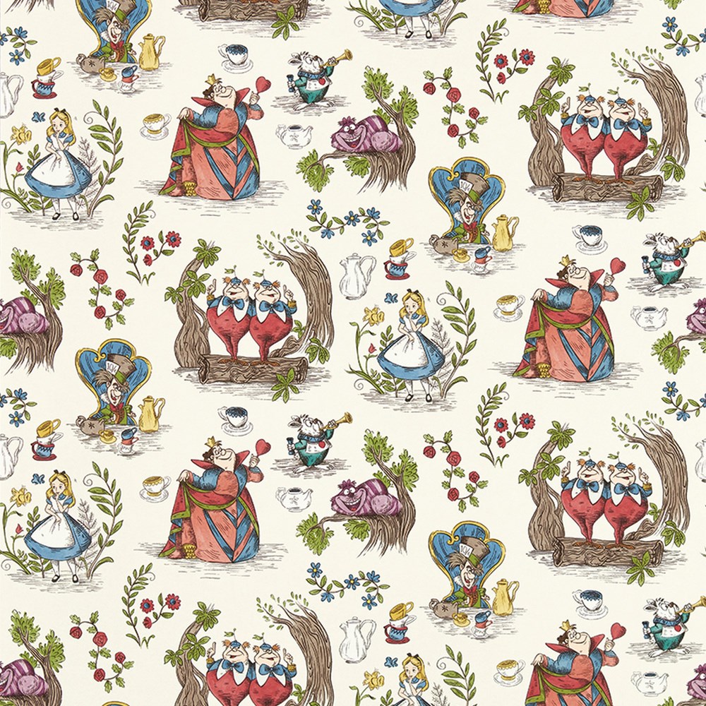 Alice in Wonderland Wallpaper 217287 by Disney Home x Sanderson in Hundreds & Thousands